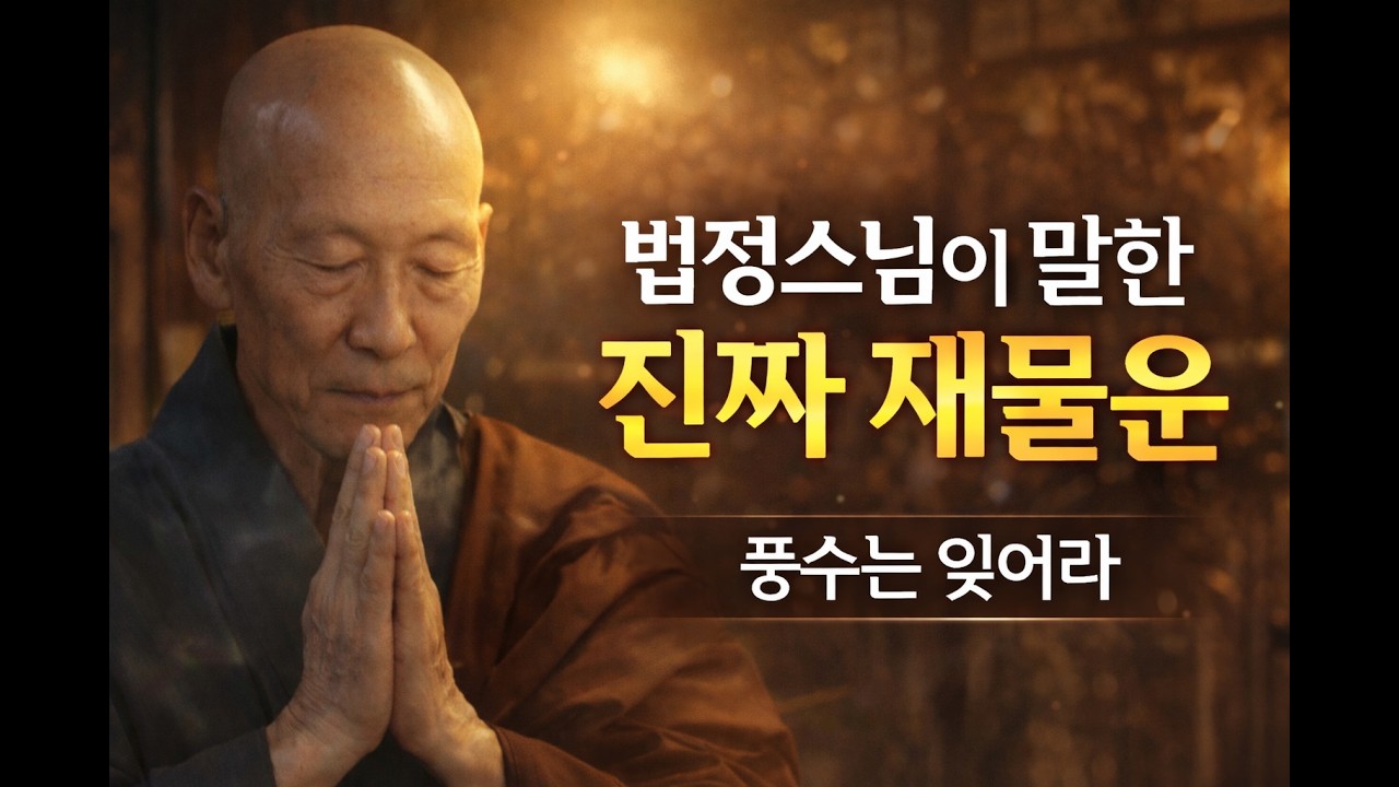 법정스님의 진짜 재물운! 아무것도 없는 무소유가 답이 아니다.