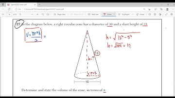 Finding the height of a right circular cone