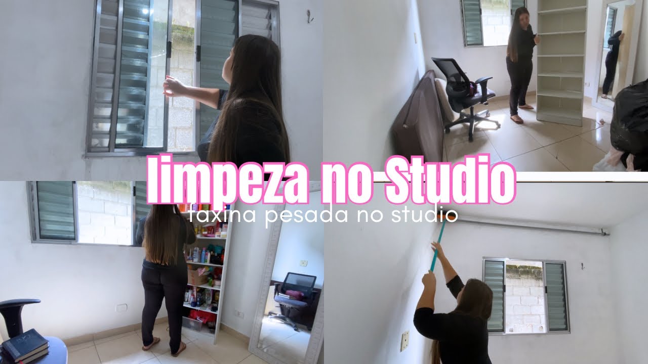 FAXINA NO STUDIO DE GRAVAÇÃO✨💖 reorganização, limpeza, tuor pelo quarto…