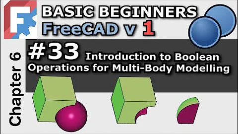 FreeCAD 1.0 | Introduction to Multi-Body Boolean Operations | Basic Beginners FreeCAD Lesson 33