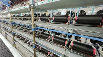production process from POY to draw texturing yarn to spandex covered yarn