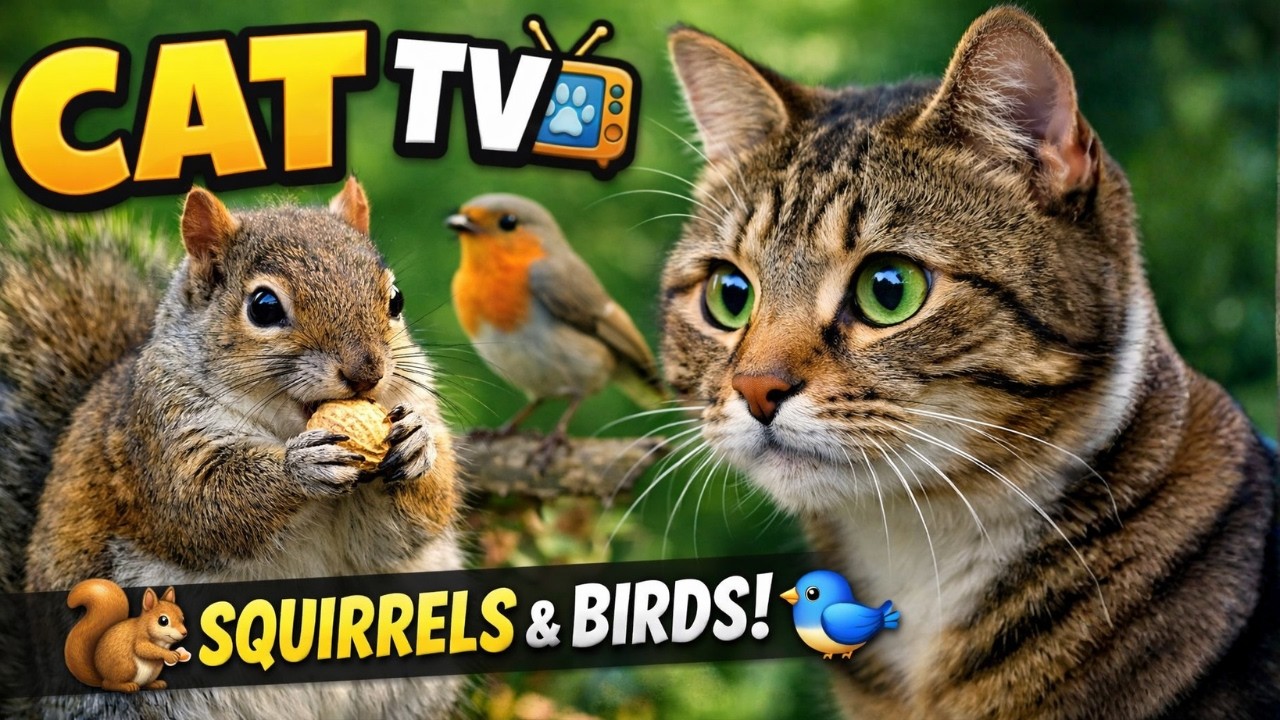 Cat TV for Cats to Watch 🐱 Squirrels, Birds & Mice | Cuddly Critters TV