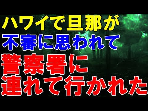 スカッとする話 ハワイで旦那が警官に話を聞かれた際に一切喋らなかったらしく、不審に思われて警察署に連れて行かれた。