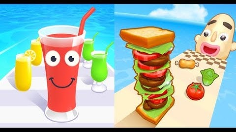🟢🟡 Juice Run VS Sandwich Runner All Levels Gameplay walkthrough Android IOS 4k 1:01