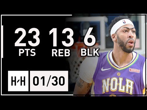 Anthony Davis Full Highlights Kings vs Pelicans (2018.01.30) - 23 Pts, 13 Reb, 6 Blocks