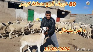 80 خروف للبيع منطقة كيسر + ثمن بشحال عند عبد الغني للتواصل 0622586812 ☎️