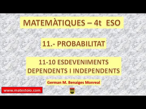 Vídeo: Què és un esdeveniment independent en probabilitat?