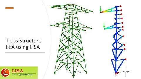 Truss FEA Analysis using LISA | Symmetric Conditions | Quarter Models