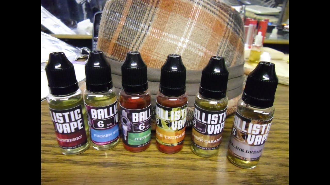 Ballistic Vapes: Butter Caramel & Frozen strawberry Ejuice 6mg review