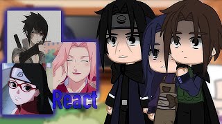 (рус/eng)Uchiha family react to Sasuke+Sakura and Sarada/Gacha club react/Гача клуб