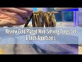 Review Gold Plated Mini Serving Tongs Set 6-Inch Appetizers Tongs Stainless Steel Small Sugar Cube T