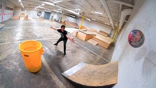 CRAZY INFLATABLE BALL TRICK SHOTS!