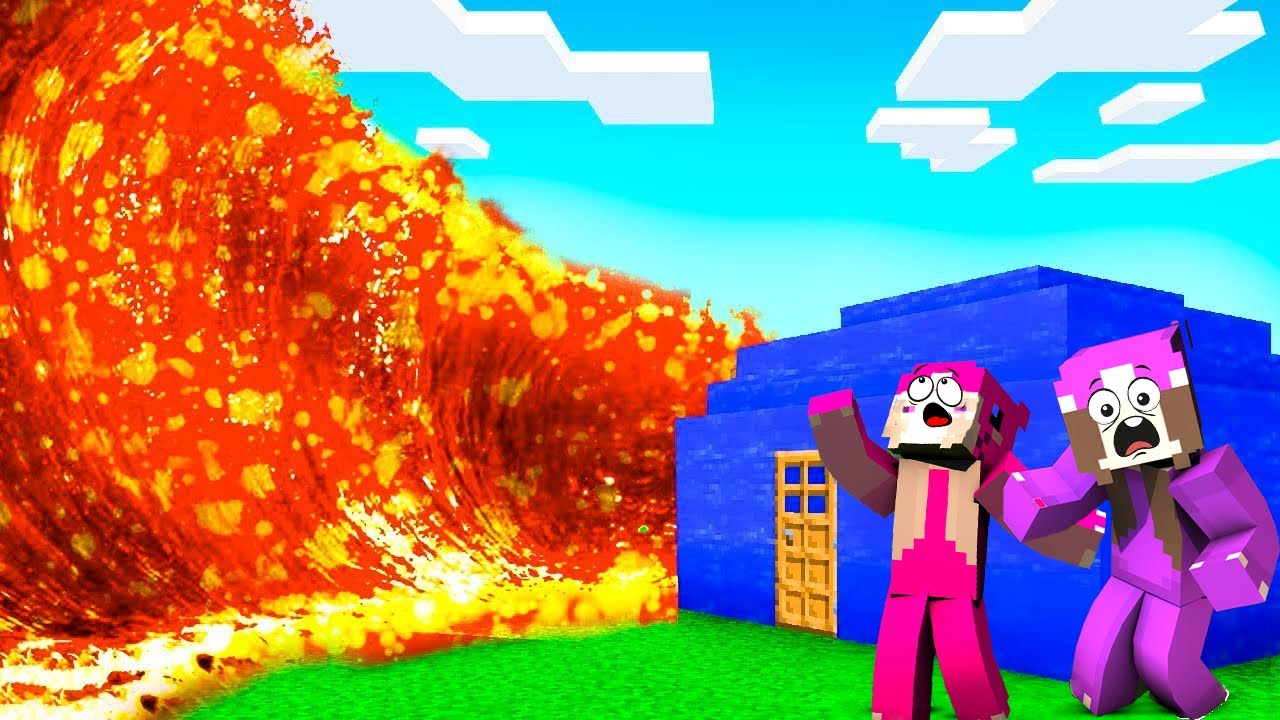 LAV TSUNAMİSİ VS SU EVİ ( MİNECRAFT EN DAYANIKLI EV ) - minecraft / NazanNur MİNECRAFT