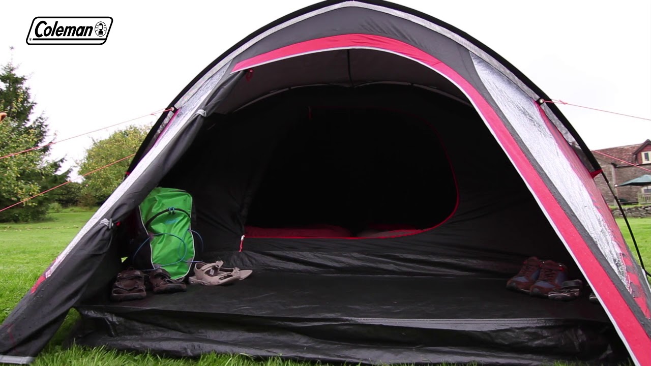 Coleman® Festival BlackOut 4 Tent - easy to pitch 4 man festival dome tent  with Blackout Bedrooms