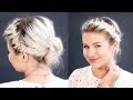 French Braids Messy Bun For Short Hair | Milabu