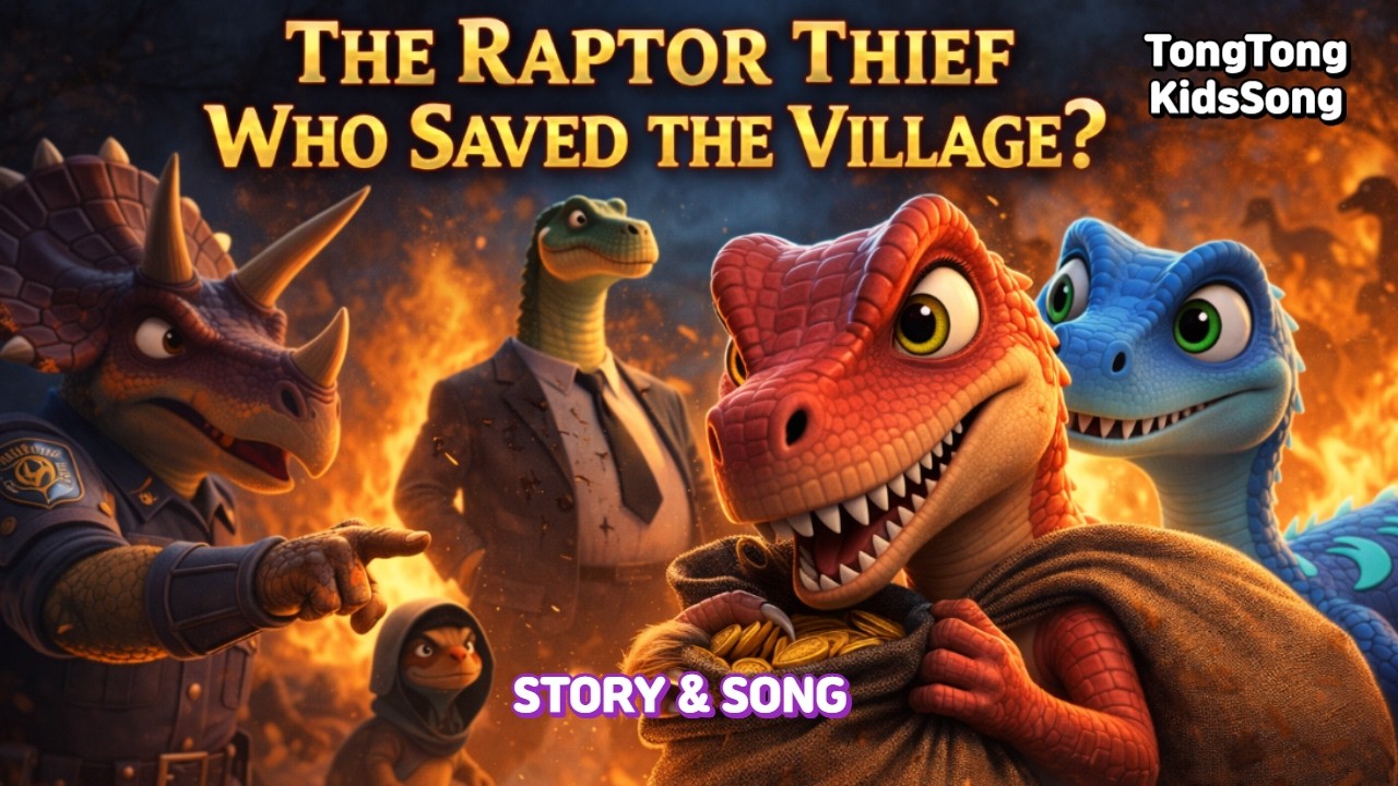 EP2.The Thief Who Saved the Village?|Dino Village Story Kids Song |Nursery Rhyme | TongTongKids song