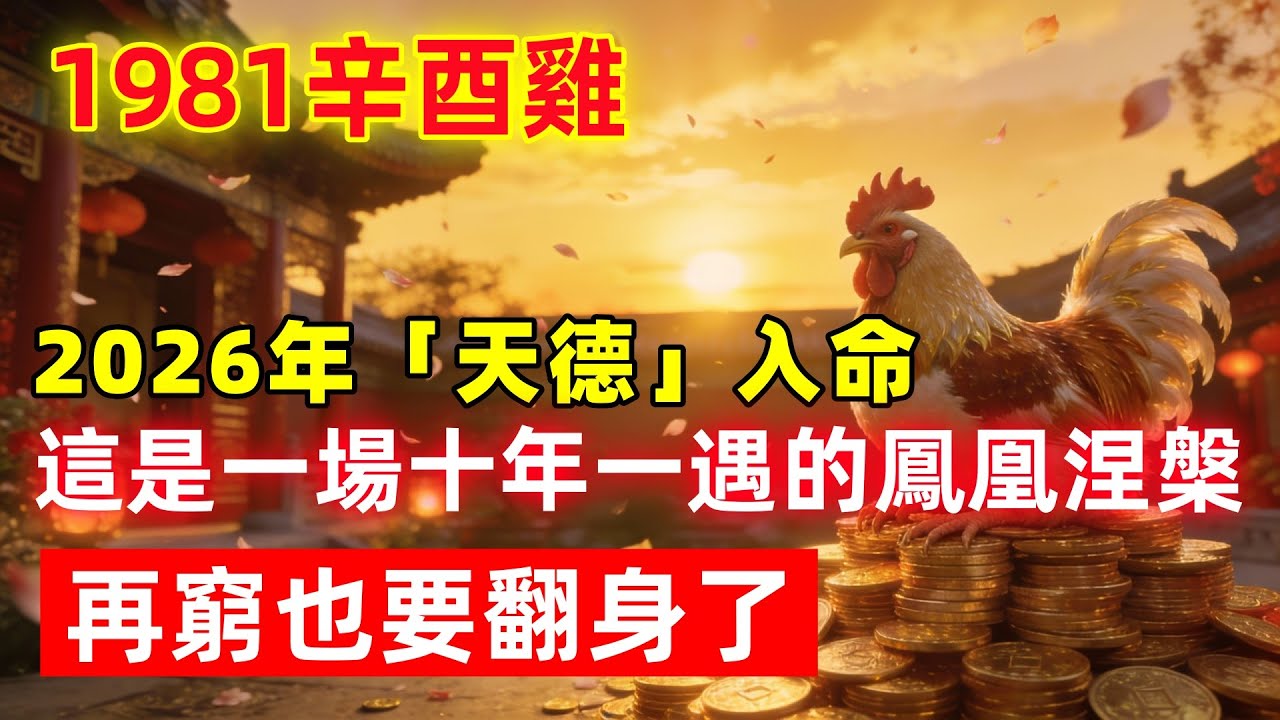 1981年屬雞人！2026年45歲「天德相扶」，「石榴木」遇火而繁，明年起事業版圖直接開掛  | 生肖吉語 | 生肖雞 | 1981年屬雞人 | 辛酉年 | 2026丙午年運勢 | 馬年 雞  運程