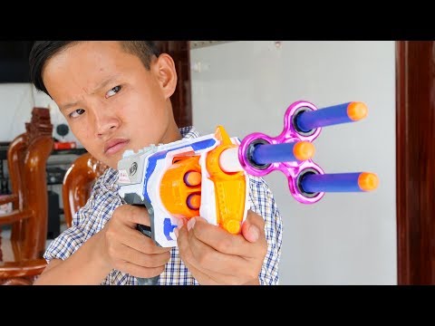 NERF GUN SPINNER GUN BATTLE SHOT