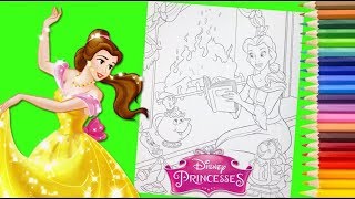 Coloring Disney Princess Belle & Friends - Coloring Pages for kids