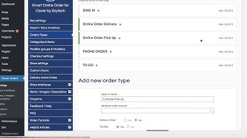 How to Add or Remove an Order Type - Smart Online Order for Clover