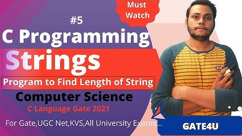 String length strlen functions in C Programming Gate4U Gate Computer Science 🔥🔥