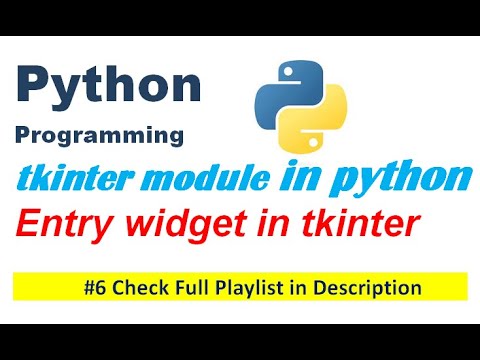 Entry widget in tkinter | Python Programming | Edutainment #6 - YouTube