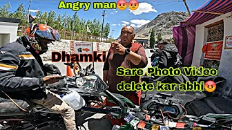 Angry man🤬 hum pe hue gussa aur sare photos videos delete karva diye😭 leh ladakh ride 2024 Ep.12