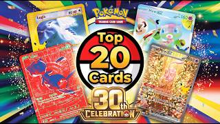Top 20 Pokémon 30th Celebration Anniversary Cards