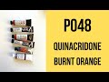 Po48 quinacridone burnt orange swatches and comparison possible alternatives