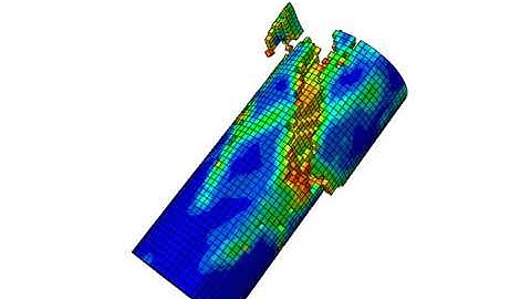 Failure of concrete cylinder subjected to compression load- ABAQUS