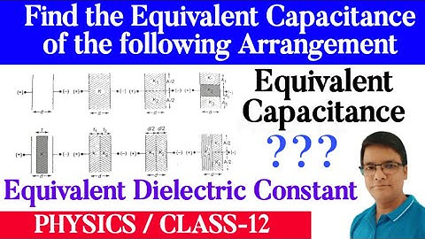 Dielectric filled Capacitor|Equivalent Dielectric Constant|Equivalent Capacitance|Dielectric Constan