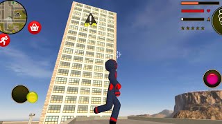 New Black Spiderman Rope Hero Vice Town City Crime Simulator Android Gameplay screenshot 2