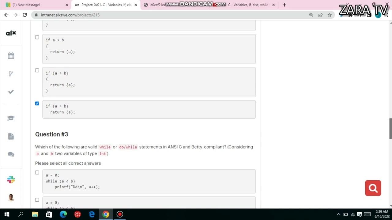 0x01. C- Variables, if, else, while quiz and answers - YouTube
