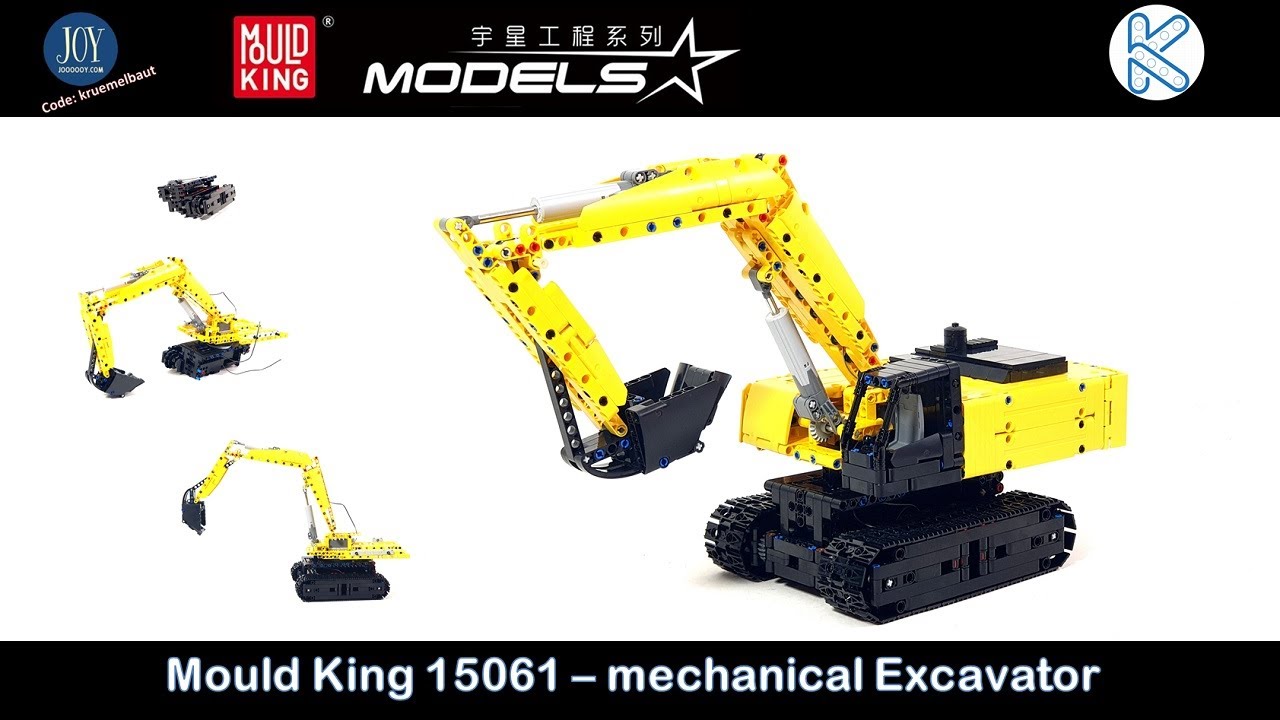 Klemmbausteine Bagger Technik Raupenbagger Antrieb Mould King 15061 135412300213