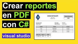Como crear reportes en PDF con C#  fácil y completo 