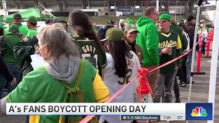 Oakland A's Opening Night Boycott Coverage (NBC Bay Area)