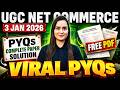 UGC NET Commerce Question Paper 2026 | UGC NET Commerce PYQ | UGC NET Commerce By Niharika Mam