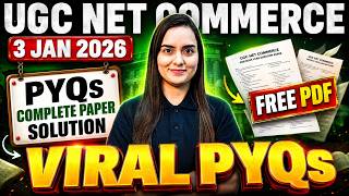 UGC NET Commerce Question Paper 2026 | UGC NET Commerce PYQ | UGC NET Commerce By Niharika Mam