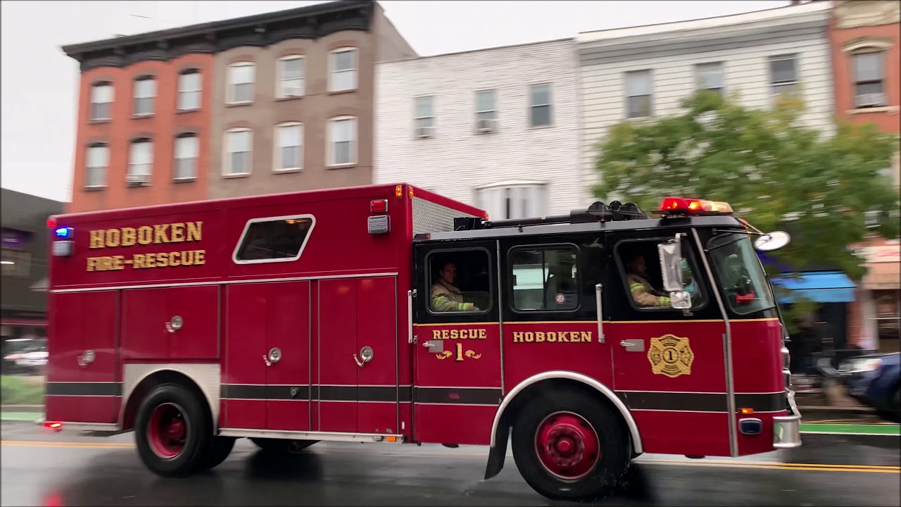Hoboken Fire Department Battalion 1 and Rescue 1 Responding 10272019