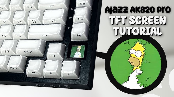 Ajazz AK820 Pro Keyboard with TFT Screen 82-Keys and one Knob - WhatGeek 