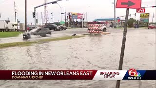 Significant street flooding reported in New Orleans East