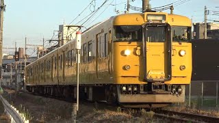 【4K】JR福塩線　普通列車115系電車　ｵｶD-06編成