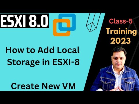 How to add local storage in ESXI Host 8.0 ! Create Virtual machine and Install Windows.