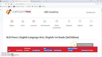 BJU Press Curriculum Maps - View & Copy
