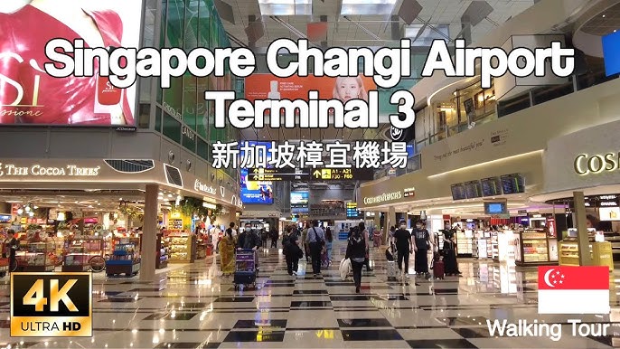 Singapore Changi Airport Terminal 3 - Walking Tour - Covid Times (4K UHD) 