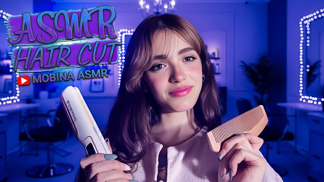 ASMR Brushing & Haircut 💆‍♀️ | صدای واقعی مو و قیچی ✂️ | آرامش مطلق 🌙