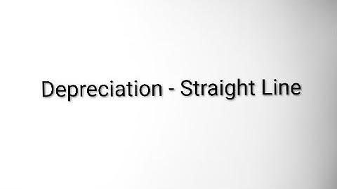 AAT Level 3 : FAPS : Chapter 4 - Depreciation - Straight Line Method
