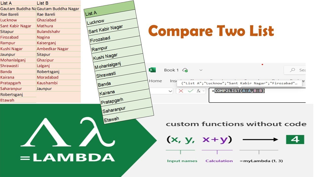 COMPARE TWO LIST - YouTube
