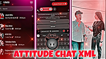 New Attitude Chat Lyrics Xml File || Alight motion Chat Lyrics Video Editing Tutorial || #xml#chat