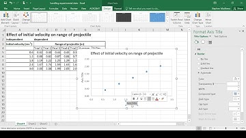 Handling Experimental Data in Excel